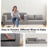 MeMoreCool Sleeper Sofa Bed, Small Couch Futon Bed with Pillows, Convertible Loveseat Boneless Sofa, Folding Floor Foam Couch for Bedroom, Foldable Comfy Lounge Compressed in A Box No Assembly MeMoreCool