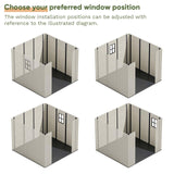 Patiowell 8 x 8 FT Plastic Outdoor Storage Shed with Floor, Resin Shed with Window and Lockable Door for Garden, Backyard, Tool Storage Use, Easy to Install in Beige (Kick-it Shed) Patiowell