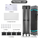 COBIZI 10x20 Pop Up Canopy without Sidewall,Heavy Duty Canopy UPF 50+ All Season Wind Waterproof Commercial Outdoor Wedding Party Tents for Parties Canopy Gazebo with Roller Bag(10 x 20 ft White) COBIZI