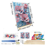 JOOZ Paint by Numbers Kit for Adults with Frame, Flower Paint by Number with Easel, DIY Floral Oil Painting by Numbers, Easy Adult Paint by Number Kits on Canvas for Home Wall Decor 8x12 Inch JOOZ