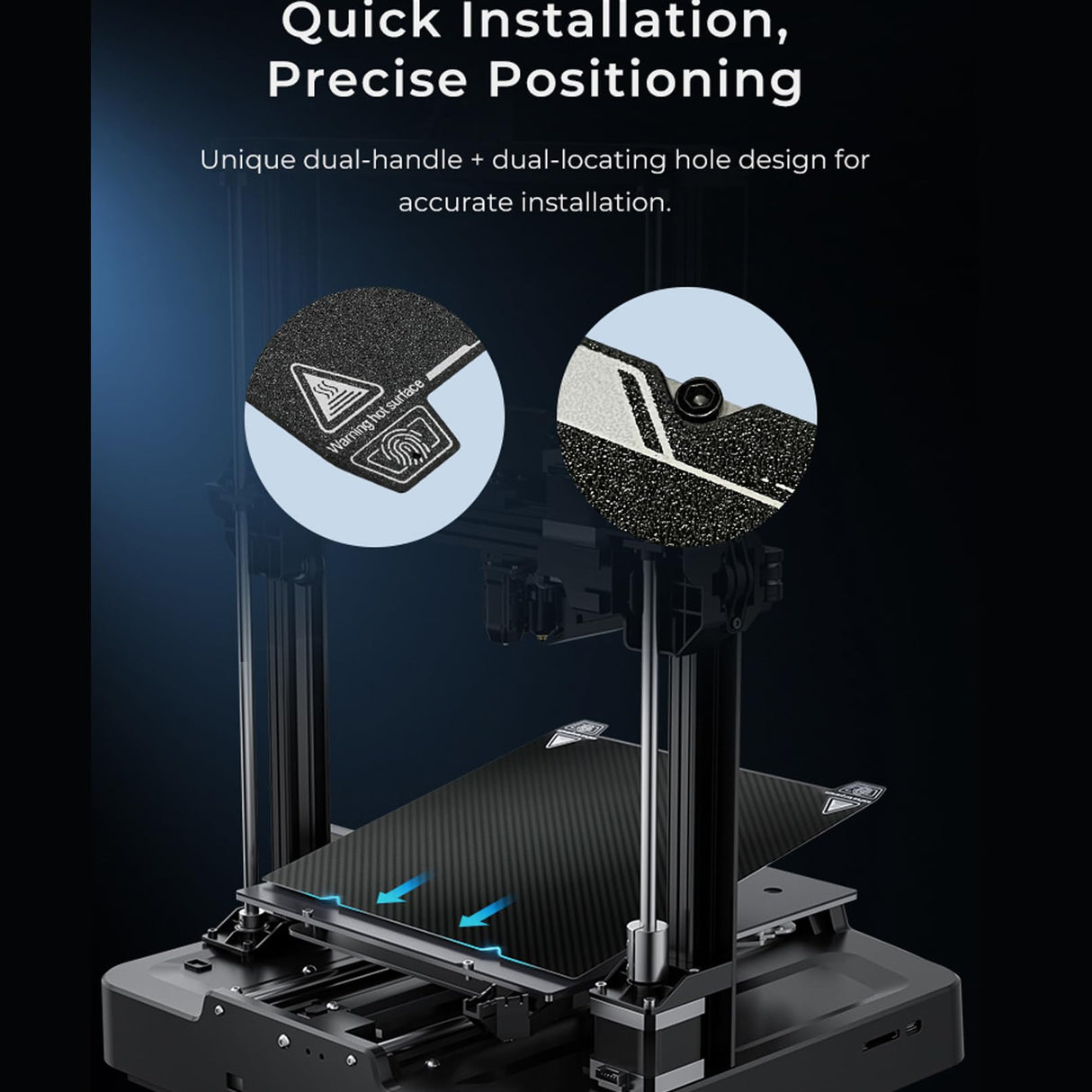 Creality Double-Sided PEI + PET Build Plate for K1, Ender 3 V3, 3D Printer Flexible Spring Steel Build Plate Glossy PET + Matte PEI Platform Bed for K1, Ender 3 V3 KE, Ender 5 S1, Ender 3 Series KOYOFEI