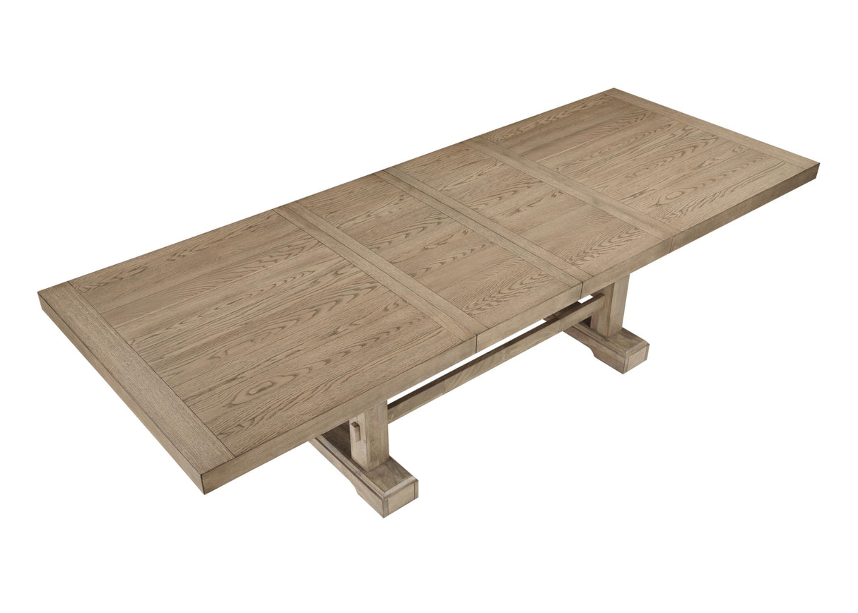 Steve Silver Furniture Napa Dining Modern Transitional Styling, Expands to Seat up to 10, Weathered Sand Finish Table Steve Silver Furniture