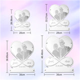 VEELU Personalized Infinity Love Name Mirror LED Light - Custom Heart Light Up Mirror Picture Frame with Photo, Customize LED Night Light Mirror Anniversary Couples Gifts for Women and Men VEELU