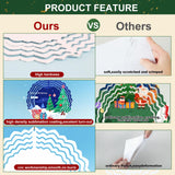 Sublimation Wind Spinner Blank 10 Inch 5 Pack Aluminum Wind Sculpture Double Sided Heat Transfer Printing (Hexagon Shape) WANZELONYO