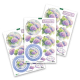 Katy Sue Designs Thinking of You 3D Die Cut Decoupage Collection for Card Making Supplies. Contains 12 Sheets of Katy Sue Die Cut Decoupage Featuring Lavender, Lillies, Hydrangea, and Roses Katy Sue