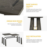 DWVO Rectangle Dining Table for 6-8 People 70.86 Inch Large Dining Room Table Wooden Dinner Table with Heavy Duty Legs for Kitchen Apartment Restaurant Rustic Grey DWVO