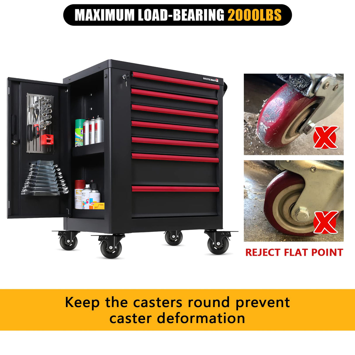 Apllamo 3" Casters Set of 4 ，4 Heavy Duty Quiet Casters, Max Load 2000LBS. Suitable to do Soft Wheels for cart, Glide Quietly and Protect The Floor, casters Set of 4 Heavy Duty. Apllamo