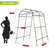 Lalahoni Garden Arch Trellis for Climbing Plants Outdoor, 7 ft Tall Walkway Metal Archway Arbor Tunnel Large for Vegetables Plant Cucumber Trellis for Garden Raised Bed, Black lalahoni
