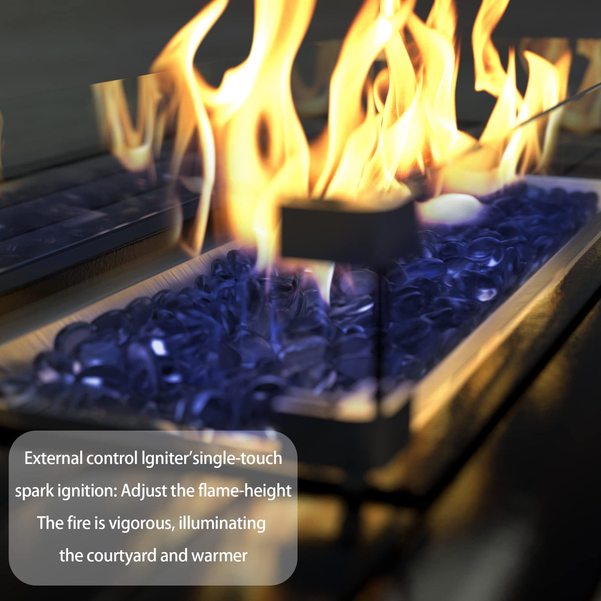 Kurapika 13 Pieces Patio Furniture Set, Rattan Wicker Outdoor Conversation Sets w/43in Propane Fire Pit Table, Swivel Rocking Chairs Patio Sectional Sofa w/4 Inch Cushion, Red Kurapika