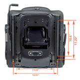 Highback Low Suspension Tractor Seat,Adjustable Backrest Headrest and Slide Rails Forklift seat,Adjustable Armrests Shock Absorber Heavy Duty for Excavator Harvester (with adjustable armrests) TICSEA