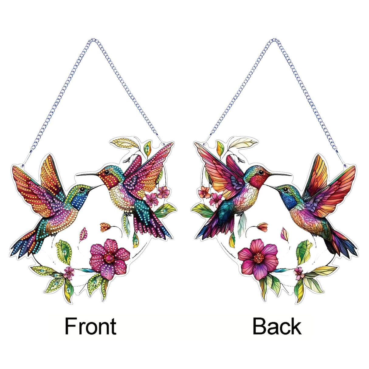 STGLCR Hummingbird Diamond Art Suncatcher,DIY Special Shape Hanging Diamond Gem Art,Window Pendant Ornament Suitable for Sparkling Garden, Window Wall Decoration Painting 7.8INCH STGLCR