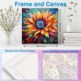 Artunion Framed Paint by Numbers Kit for Adults Beginners & Kids Ages 8-12,Blossom Flower Paint by Number with Frame, Floral Paint by Numbers Kit on Canvas 10 * 10 Inch Without Easel Artunion