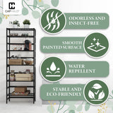CAPHAUS 5-Tier Adjustable Bamboo Storage Shelf - Multifunctional Organiser for Home & Garden CAPHAUS