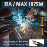 EP 100 Ft Outdoor Extension Cord - 12/3 SJTW Heavy Duty Black Extension Cable with 3 Prong Grounded Plug - Power Cord for Lawn, Garden, Appliances EP