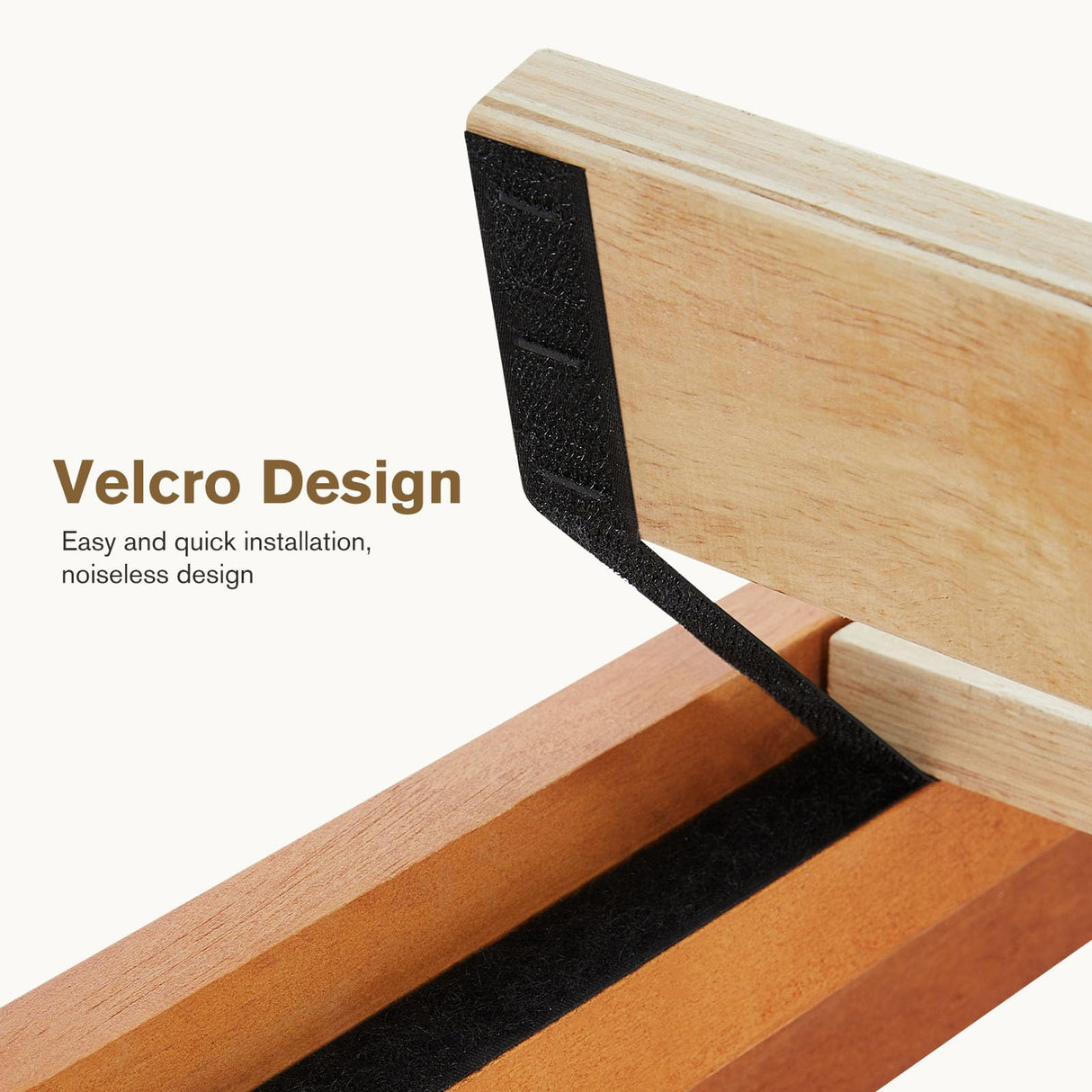 Sweetcrispy Solid Wood Bed Frame, King Size Bed Base with Wood Slat Support, Sturdy, Stylish & Noise-Free Design, No Box Spring Needed, Easy Assembly, 12 in Natural Pine Sweetcrispy