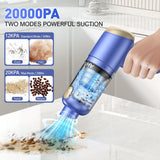 AHNR Handheld Car Vacuum Cleaner Cordless with Brushless Motor, 20000PA High Power Vacuum Cleaner & Air Duster, 3 in 1 Keyboard Portable Vacuum Cleaner, Mini Hand Held Vacuum Cleaner for Car Home AHNR