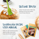 RORECAY Bread Banneton Proofing Basket Set, 9 Inch Round & 10 Inch Oval Cane Sourdough Baskets with Dough Whisk Bread Lame Dough Scraper Bowl Scraper Silicone Brush Sourdough Bread Baking Supplies rorecay