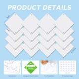 Metal Sublimation Signs, 16 Pack 6" x 6" Sublimation Blanks Suction Cup Car Window Sign, Custom Metal Signs for Hanging SMASMILE