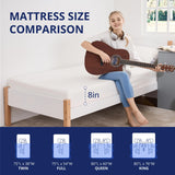 Emerspring Twin Mattress 8 Inch Green Tea Memory Foam Mattress for Cool Sleep & Pressure Relief, Fiberglass Free, Bed in a Box, Removable Washable Cover, CertiPUR-US Certified Emerspring