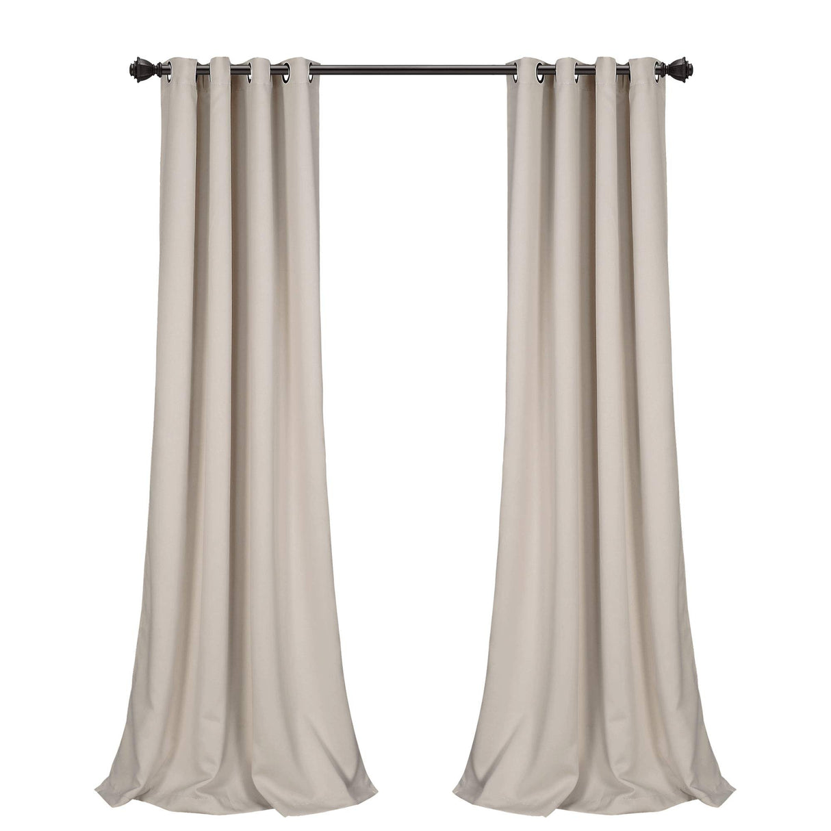 Lush Decor Insulated Grommet Blackout Window Curtain Panels, Pair, 52" W x 84" L, Wheat - Classic Modern Design - Chic Window Decor - Long Curtains For Living Room, Bedroom, Or Dining Room Lush Decor