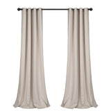 Lush Decor Insulated Grommet Blackout Window Curtain Panels, Pair, 52" W x 84" L, Wheat - Classic Modern Design - Chic Window Decor - Long Curtains For Living Room, Bedroom, Or Dining Room Lush Decor