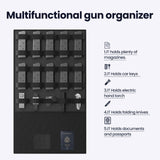 Grimtron Biometric Gun Safe (3.46 cu. ft.) – Quick Access Multiple Handgun Storage with Fingerprint & Backlit Keypad, Secure Pistol Safe Box with Door Organizer & Gun Rack Grimtron