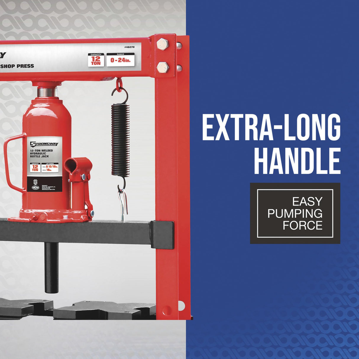 Strongway 12-Ton Hydraulic Shop Press Strongway