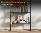 ODK 6-Tier Ladder Shelf, Book Shelf with Metal Frame, Bookcase for Living Room, Home Office, Kitchen & Bedroom, Space Saving Freestanding Organizer Rack, Black (10" D x 24" W x 87" H) ODK