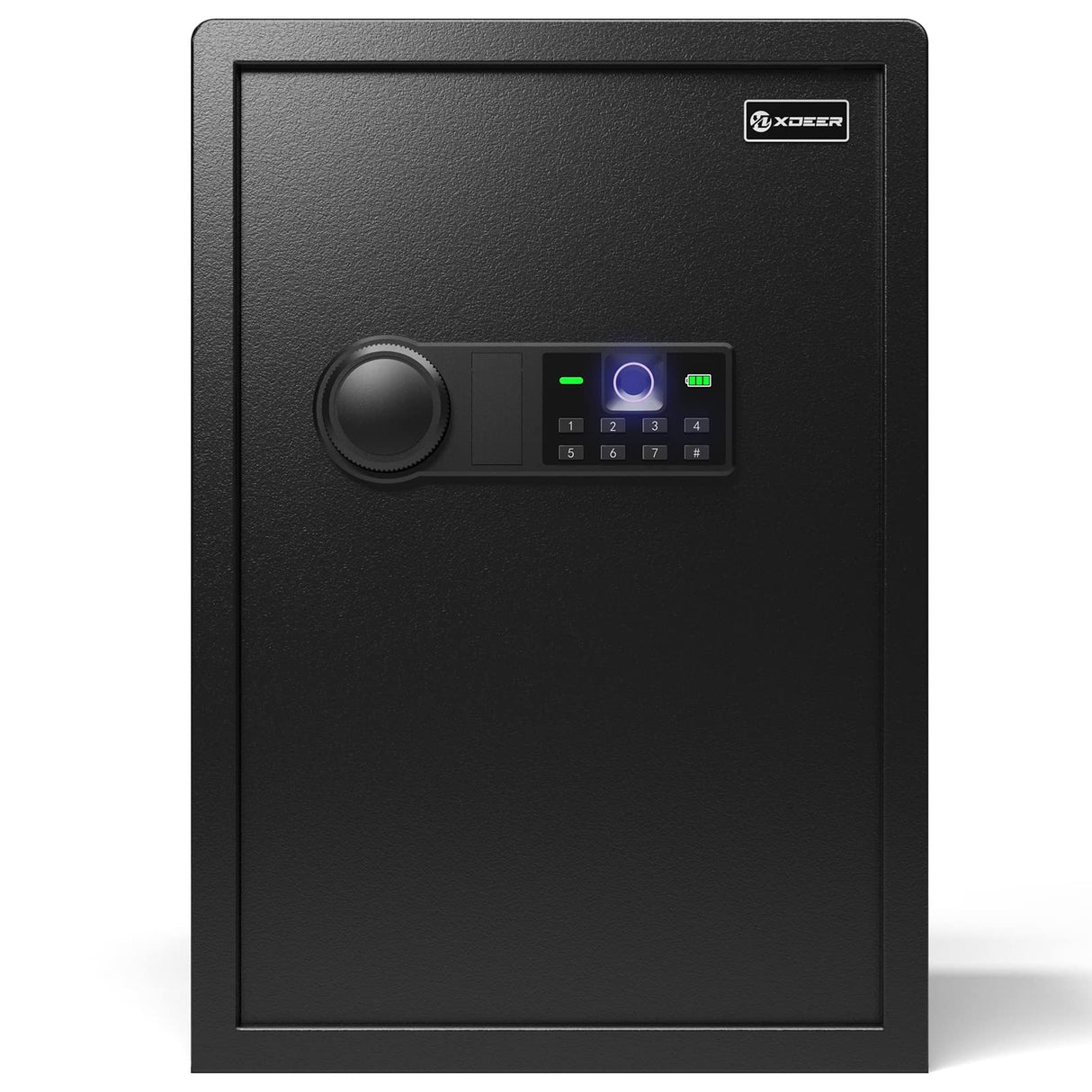 XDeer Biometric Safe Box, Quick-Access Security Safe Box with Upgraded Fingerprint, Steel Handgun Safe Lock Box for Kid/Home/Office (2.04 Cubic Feet) XDeer