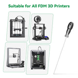 Creality Clog Poke,3D Printer Nozzle Cleaning Kit,Φ1.5mm L210mm Prolong Throat Piercing Needle 3D Printing Tool for 1.75mm Nozzles,Clean Hotend Without Disassembly Creality