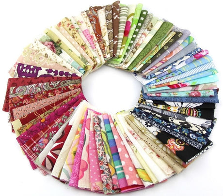 50pcs 1010cm Fabric Patchwork Craft Material Batiks Mixed Squares Bundle RayLineDo