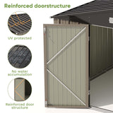 Patiowell 10 x 12 FT Metal Storage Shed for Outdoor, Steel Yard Shed with Design of Lockable Doors, Utility and Tool Storage for Garden, Backyard, Patio, Outside use Patiowell