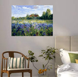 ABEUTY DIY Paint by Numbers for Adults Beginner, Purple Flower Rural Cabin Landscape 16x20 inches Number Painting Home Decoration Crafts (No Frame) ABEUTY