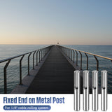 Yaocom 50 Pack 316 Stainless Steel 1/8" Invisible Cable Railing Kit Invisible Terminal Toggle Anchor Angle Stainless Steel Adjustable Cable Railing for Metal Railing Corner Post and Wall Post Yaocom