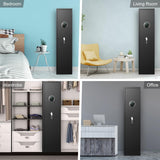 57" Rifle Gun Safe, Digital 5-6 Gun Safe for Rifles and Pistols, Shotgun Gun Safes for Home, Gun Safes for Home Rifle and Pistols with Backlit Keypad, Mute Mode, and Two Removable Shelves silkight