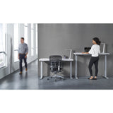 WorkPro® Electric Height-Adjustable Standing Desk with Wireless Charging, 60", White WorkPro