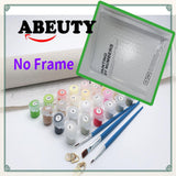 ABEUTY DIY Paint by Numbers for Adults Beginner, Red Car 16x20 inches Number Painting Home Decoration Crafts (No Frame) ABEUTY