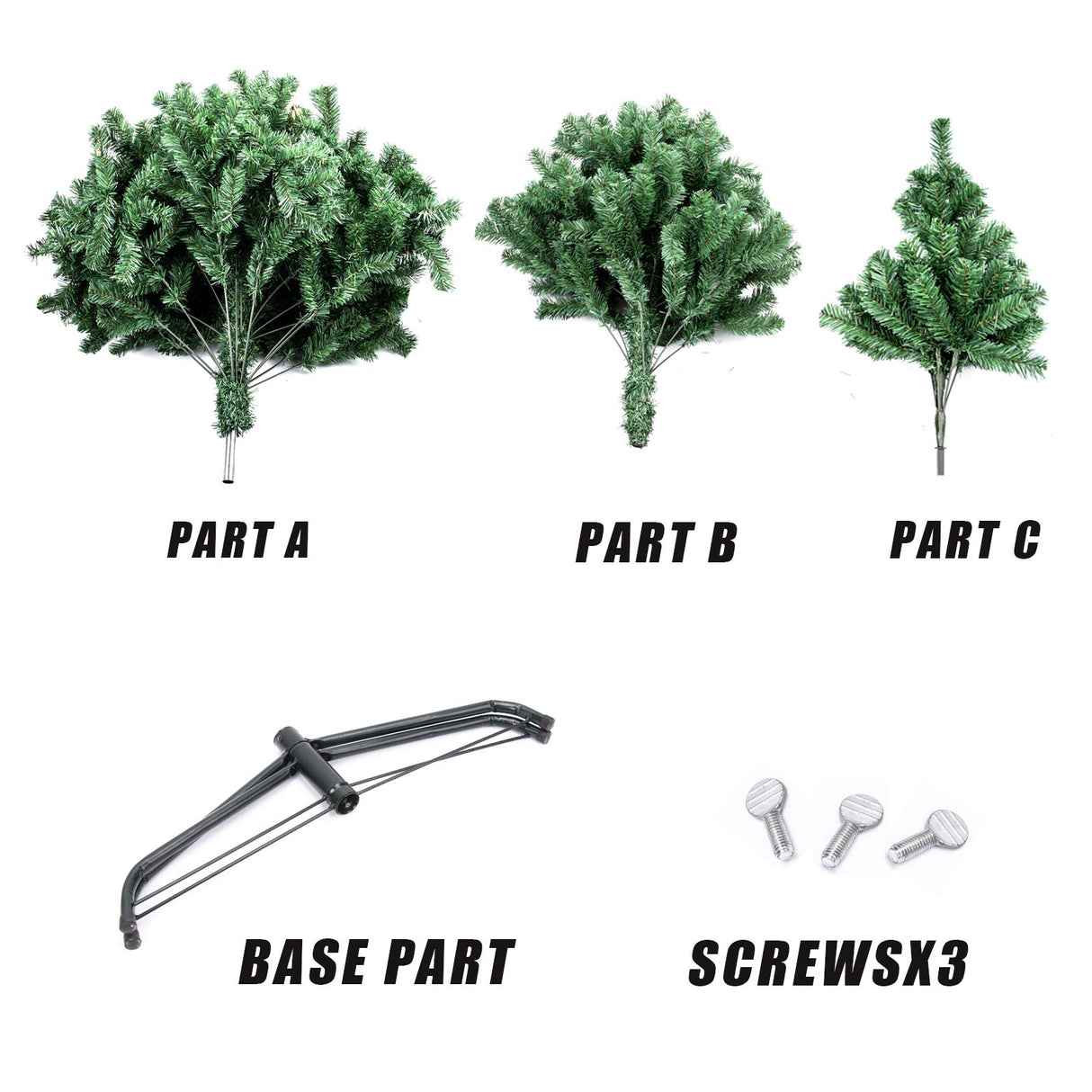 BHD BEAUTY 7.5FT Artificial Christmas Pine Tree with 1800 Tips, Green, PVC Material, Easy Assembly, Sturdy Metal Stand, Perfect for Indoor and Outdoor Decor BHD BEAUTY