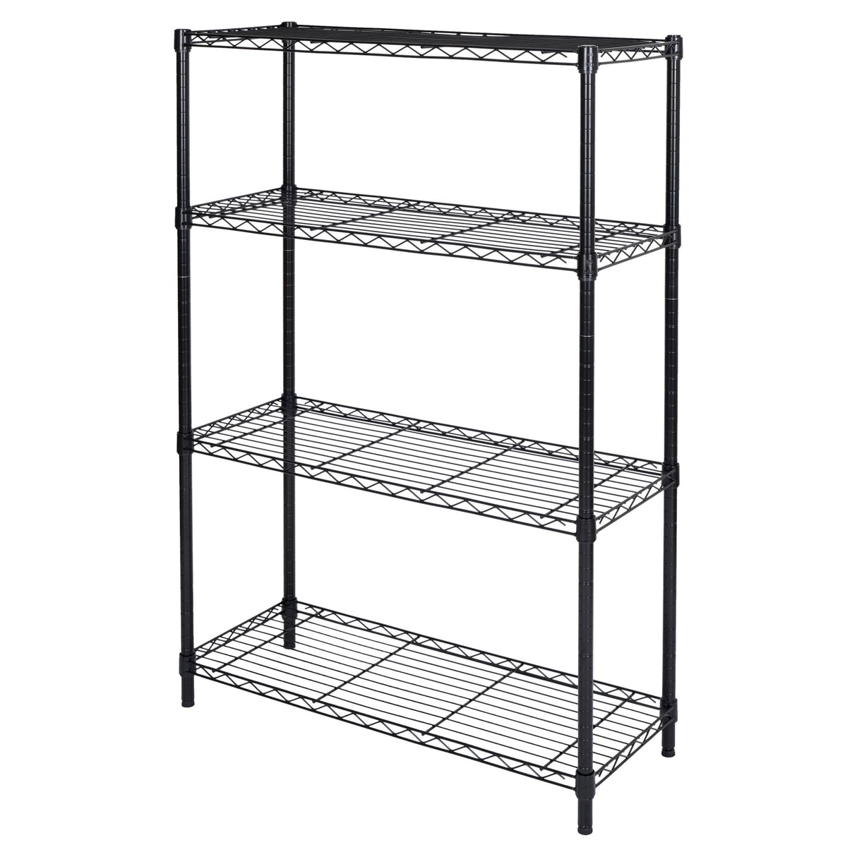Homeiju 4 Tier Shelving Unit,Heavy-Duty Height Adjustable Storage Rack 1300 LBS Capacity with Adjustable Feet ,Metal Storage Shelves Wire Shelf for Kitchen Garage Laundry ,13.77"D x 35.43"W x 54.33"H Homeiju