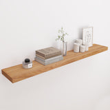 48 Inch Fireplace Mantel Shelf, USA-Sourced Rustic Elm Wood Floating Shelves Wall Mounted, Wall Shelves with Invisible Bracket for Living Room Bathroom Bedroom Kitchen, Set of 1 (Natural, 48"x 8") Fun Memories