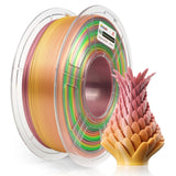COLIDO Rainbow Silk PLA + 3D Printer Filament - Neatly Wound, Smooth Multicolor, 1.75mm Diameter, +/- 0.02mm Accuracy, 2.2lbs (1KG) Spool - Compatible with Most FDM 3D Printers (Rainbow, 1 Pack) CoLiDo