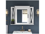 Bush Furniture Key West Bathroom Medicine Cabinet with Mirror, White Ash Bush Business Furniture