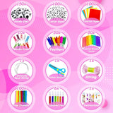 3000 Arts and Crafts Supplies for Kids Craft Kit All in 3 Layered Craft Box with Pipe Cleaners Crafts for Kids Age 4-6, 6-8, 8-12 DIY School Supplies Materials Set Toys Gifts for Girls Boys, Red BNUZEIYI