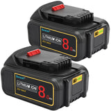 Bonacell 2Pack 8000mAh Lithium Replacement for Dewalt 20V MAX Battery DCB206 DCB204 DCB200 DCB180 DCB181 DCD/DCF/DCG Series Bonacell