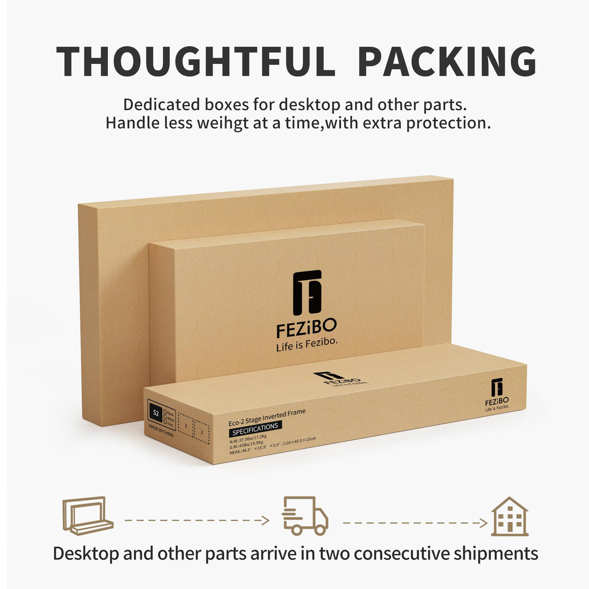 FEZIBO Electric Height Adjustable Stand up Desk for Home Office, 63" L Shaped Executive Standing Desk with 3-Drawer File Cabinet, Computer Desk with Storage Cabinets, White Frame/Light Walnut Top FEZIBO