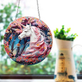 DTSFHTDAL Stained Acrylic Window Hanging, Animal Decoration Suncatcher for Window Suncatchers Sofa Wall Hanging Ornament TV Wall Hangings with Chain and Hook Indoor Hanging Art (Unicorn) DTSFHTDAL