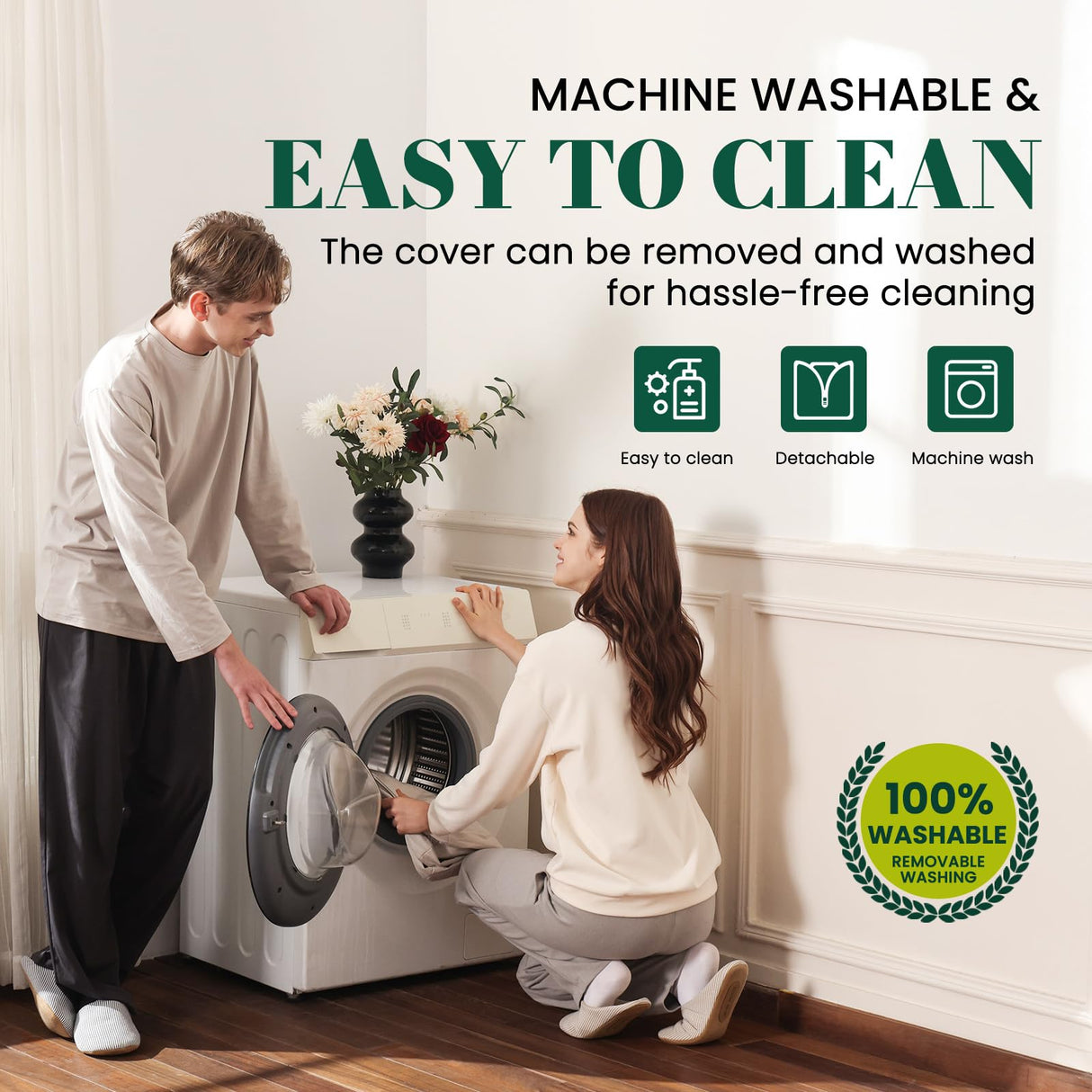 COUCHOICE 45" Beige Comfy Loveseat Sofa for Small Spaces, Small Sofa with Removable Washable Cover, High Density Foam Cushions, Solid Wood Frame, Ideal for Apartments, Easy to Assemble COUCHOICE