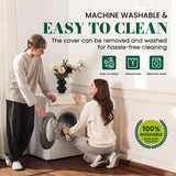 COUCHOICE 45" Beige Comfy Loveseat Sofa for Small Spaces, Small Sofa with Removable Washable Cover, High Density Foam Cushions, Solid Wood Frame, Ideal for Apartments, Easy to Assemble COUCHOICE