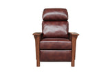 BarcaLounger Mission 7-3323 (Craftsman) All Leather Push Back Manual Recliner Chair - 5702-87 Wenlock Fudge All Leather BarcaLounger