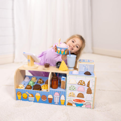Melissa & Doug Wooden Cool Scoops Ice Creamery Play Food Toy - FSC Certified Melissa & Doug